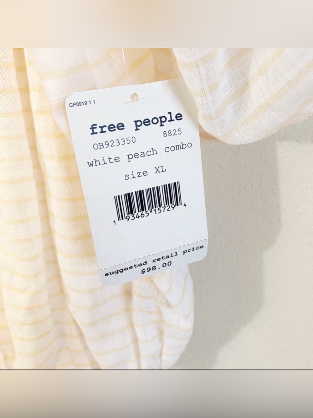 NWT Free People Crochet striped Boho Top - Picture 13 of 13